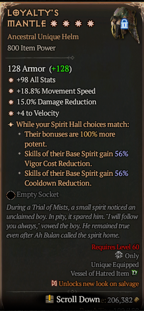 MMOJUGG Diablo 4 LOYALTY'S MANTLE#1059248 Buying Page Display