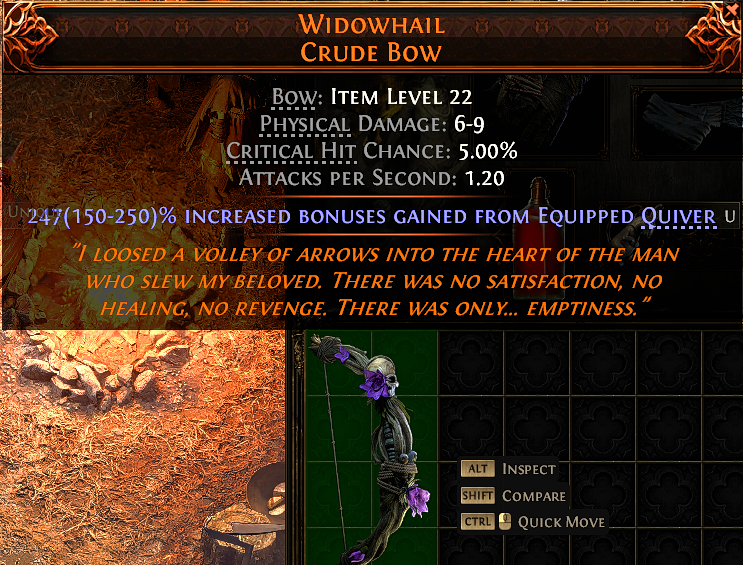 MMOJUGG Path of Exile 2 WIDOWHAIL CRUDE BOW#1143986 Buying Page Display